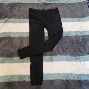 Black flower printed leggings